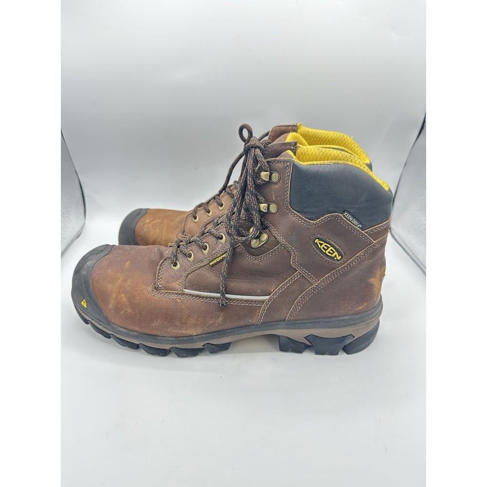 KEEN Utility Mt Vernon 6" Steel Toe Waterproof Work Boots Mens 11 Brown